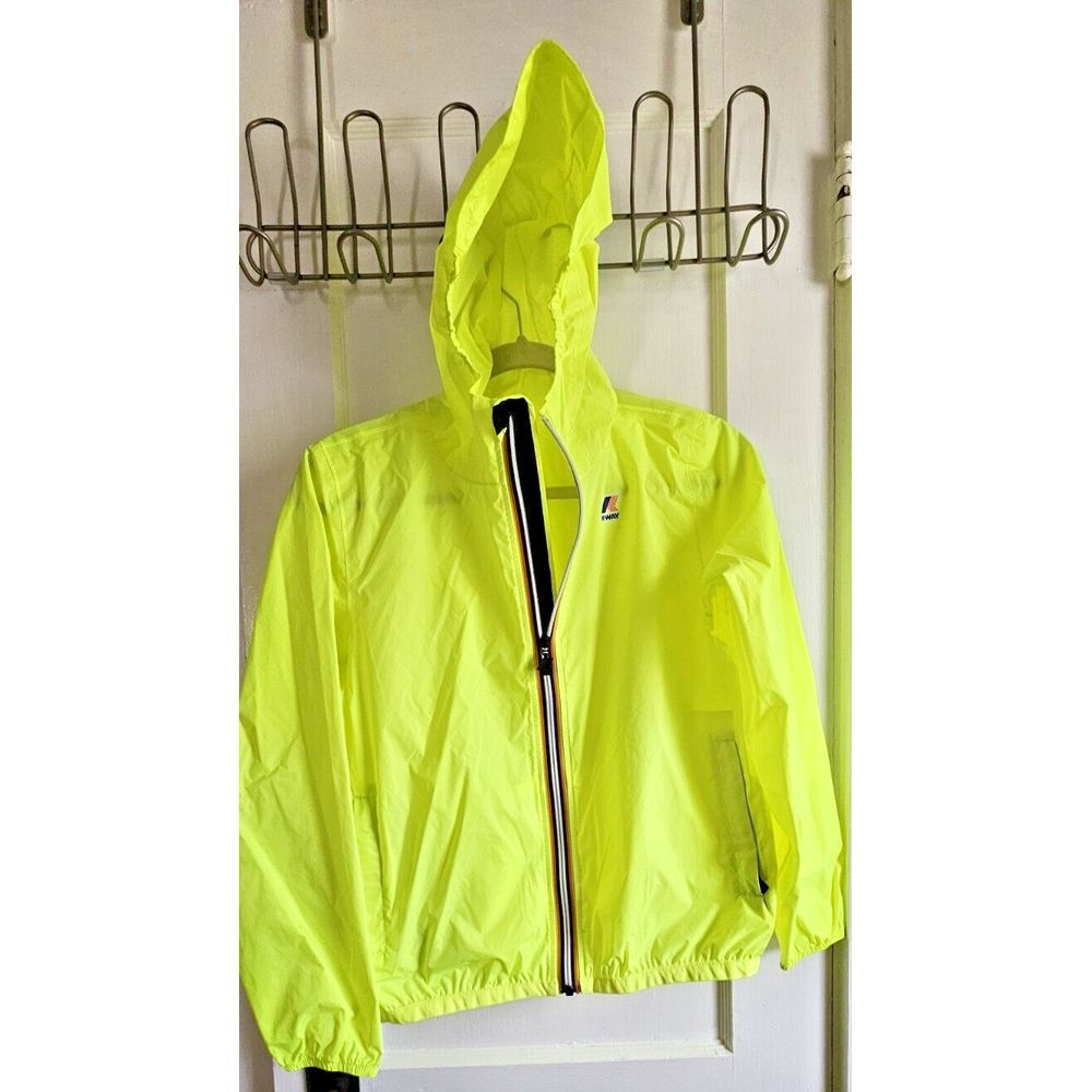 K-WAY designed Italy P LE VRAI 30. CLAUDE Yellow Soleil‎ windbreaker  12Y
